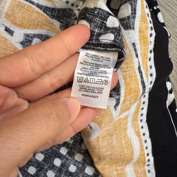 LOFT Beach Black and Yellow Palm Print Midi Dress-size 6- NWT - Picture 12 of 12